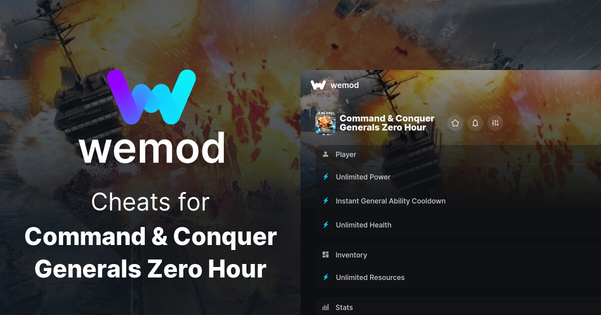 Command & Conquer Generals Zero Hour Cheats & Trainers for PC WeMod