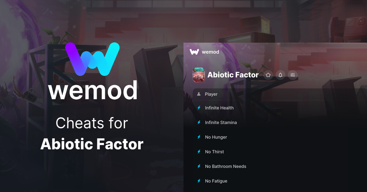 Abiotic Factor Cheats & Trainers for PC | WeMod