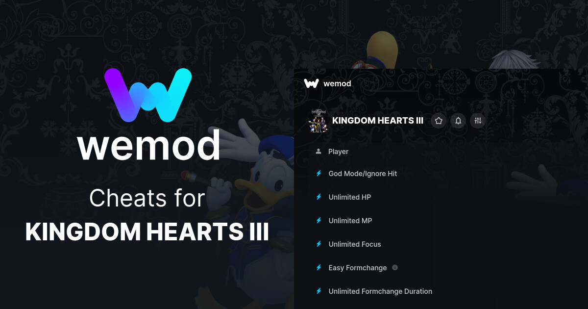 KINGDOM HEARTS III Cheats & Trainers for PC | WeMod
