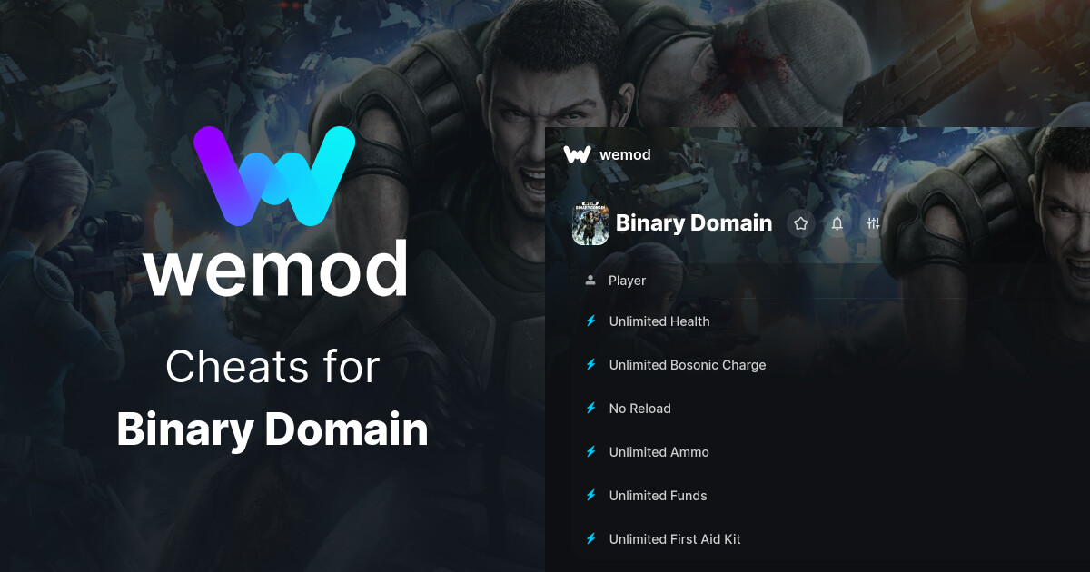 Binary Domain Cheats & Trainers for PC | WeMod