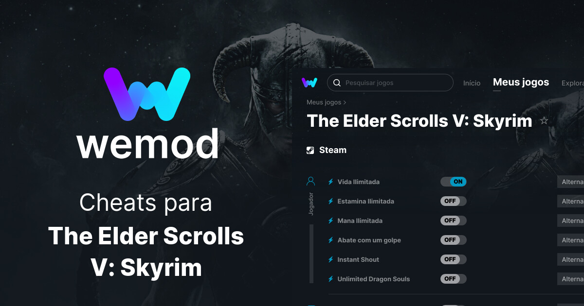 Cheats E Trainers Para The Elder Scrolls V Skyrim No PC WeMod   V3 