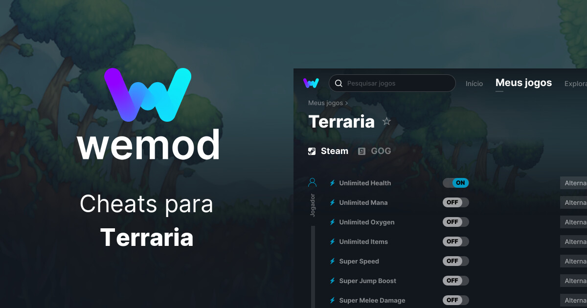 Cheats e Trainers para Terraria no PC WeMod