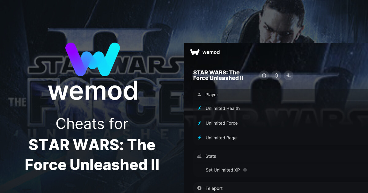 STAR WARS: The Force Unleashed II Cheats & Trainers for PC | WeMod