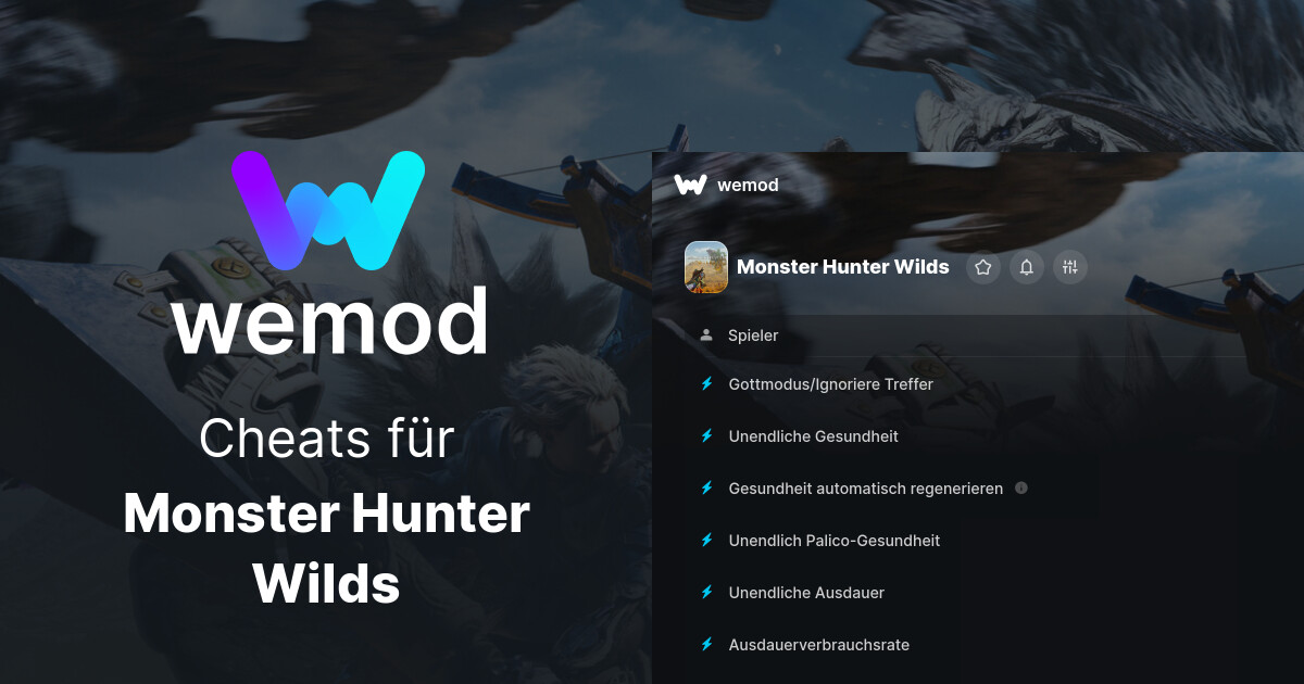 Monster Hunter Wilds Cheats und Trainer für PC - WeMod