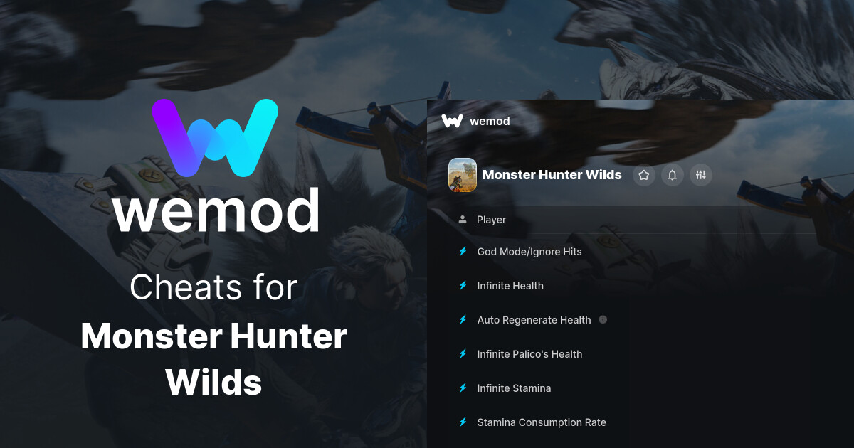 Monster Hunter Wilds Cheats & Trainers for PC | WeMod