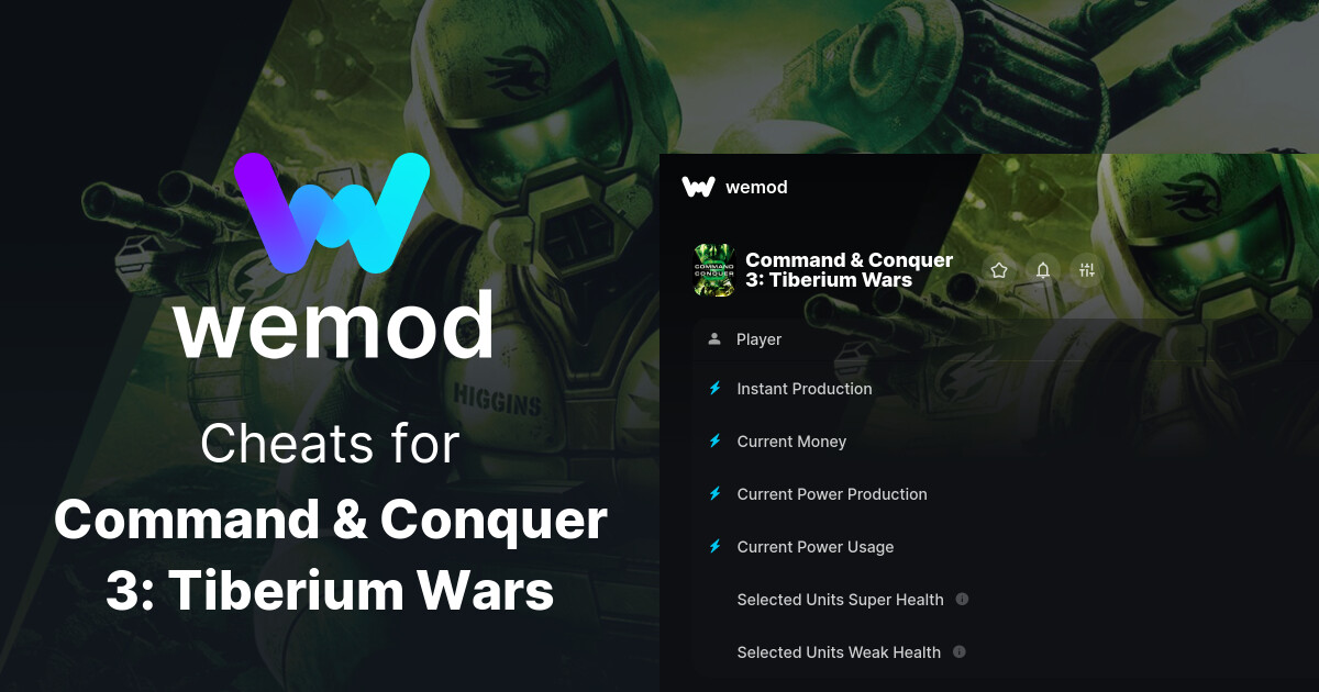 Command & Conquer 3 Tiberium Wars Cheats & Trainers for PC WeMod