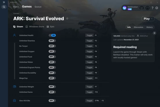 ARK: Survival Evolved cheats screenshot