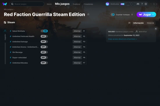 captura de pantalla de las trampas de Red Faction Guerrilla Steam Edition