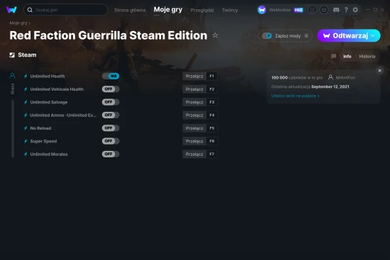 cheaty Red Faction Guerrilla Steam Edition zrzut ekranu