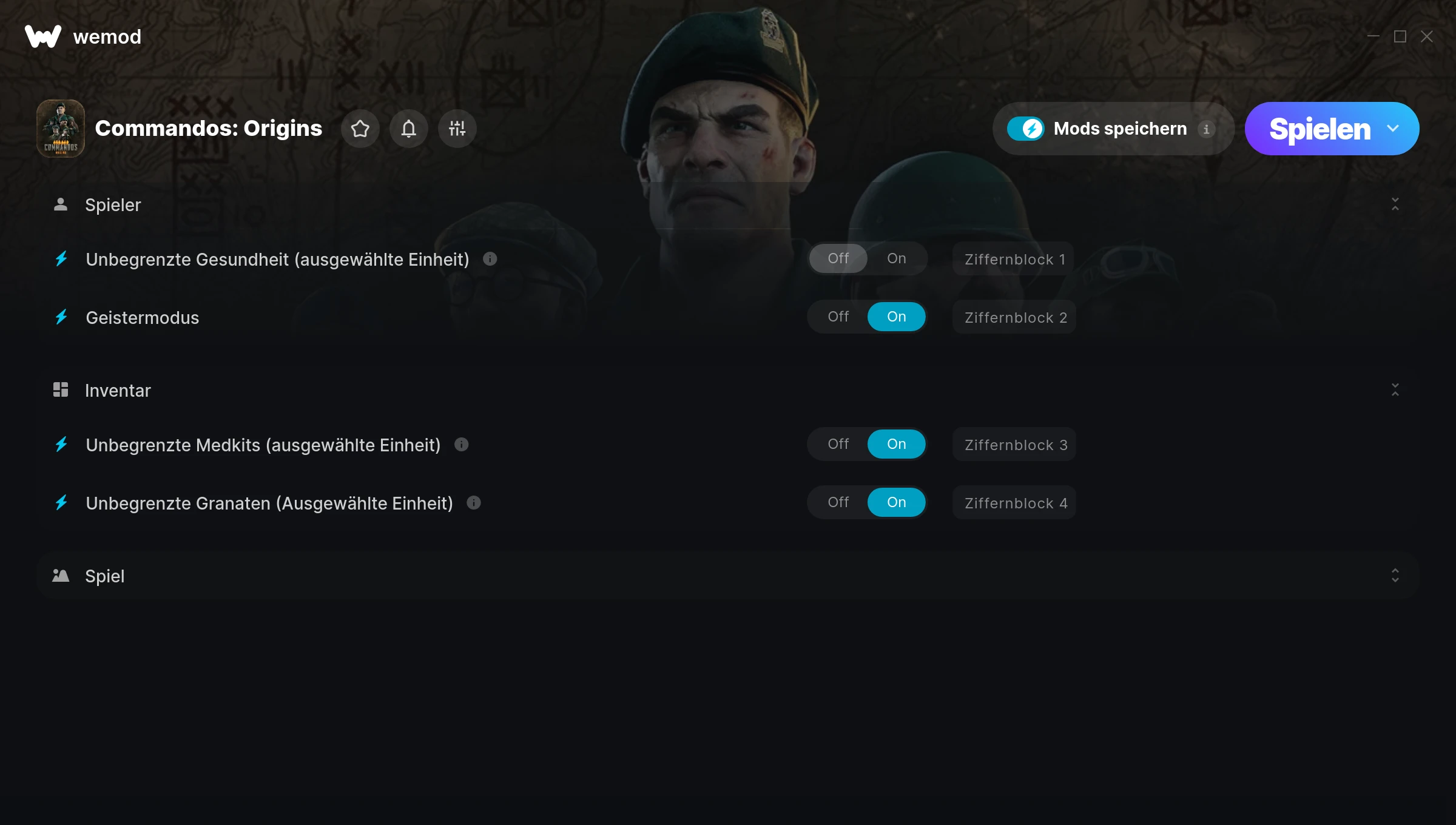 Commandos: Origins Cheats Screenshot