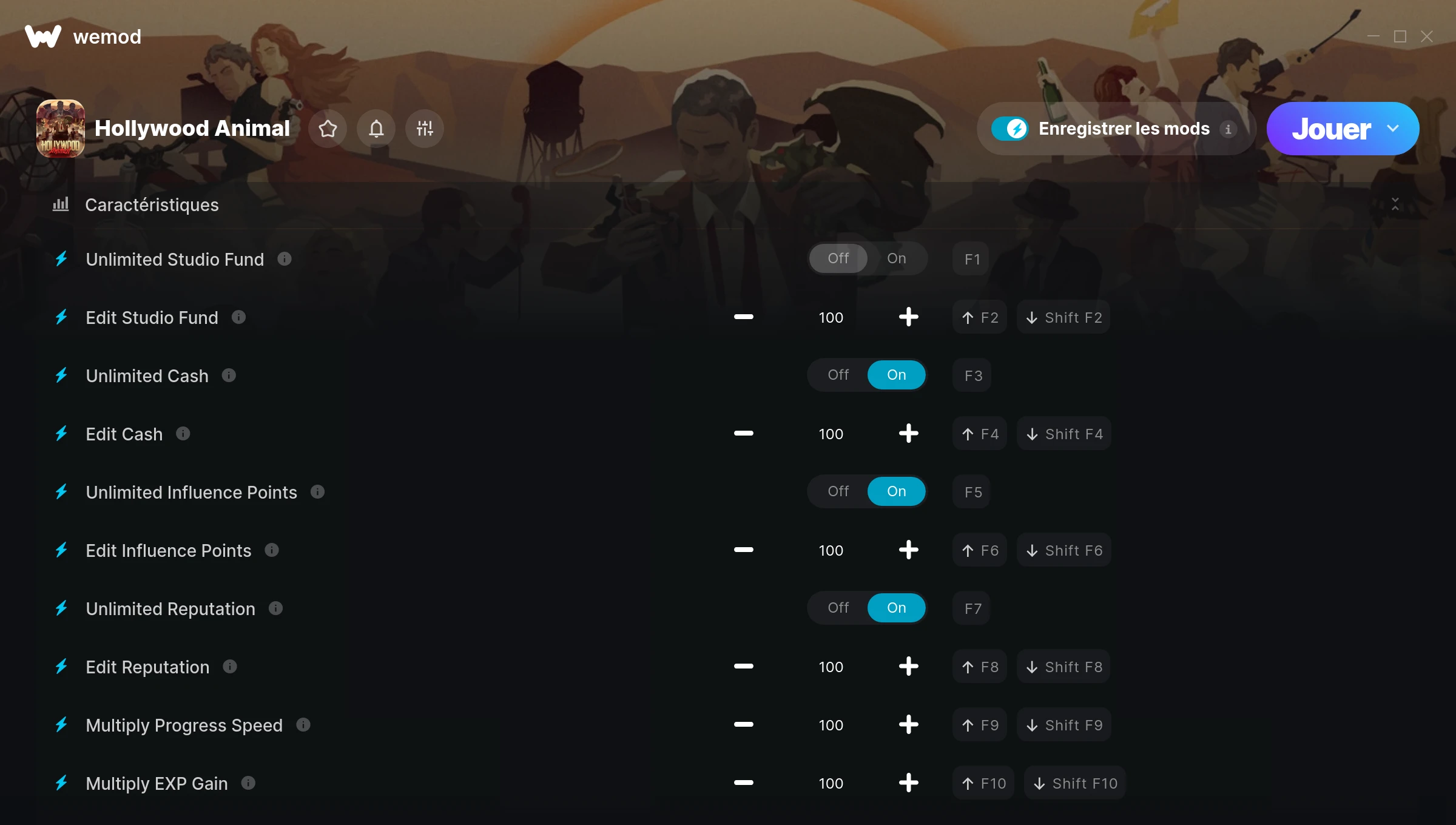 Capture d’écran des cheats pour Hollywood Animal
