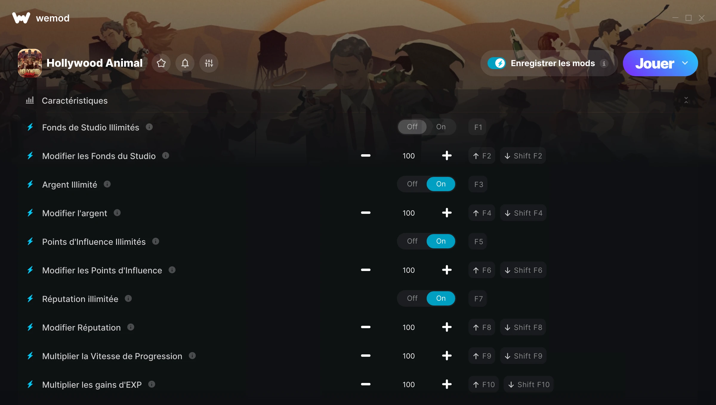 Capture d’écran des cheats pour Hollywood Animal