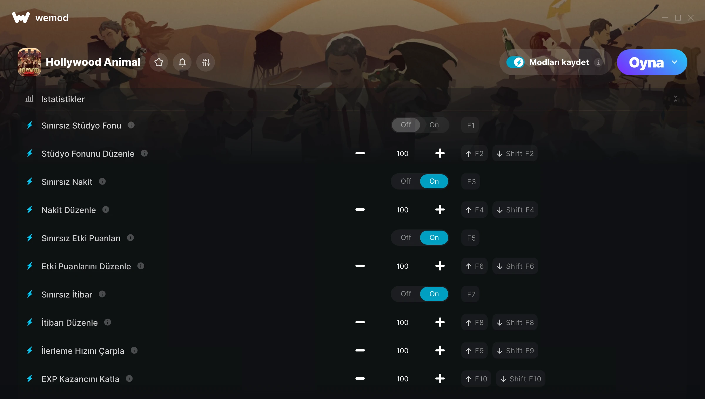 Hollywood Animal hilelerinin ekran görüntüsü