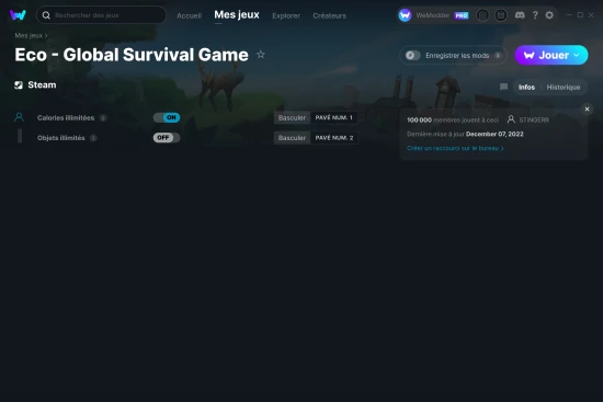 Capture d'écran de triches de Eco - Global Survival Game