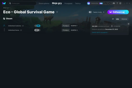cheaty Eco - Global Survival Game zrzut ekranu