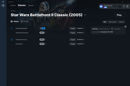 Star Wars Battlefront II Classic (2005) cheats screenshot