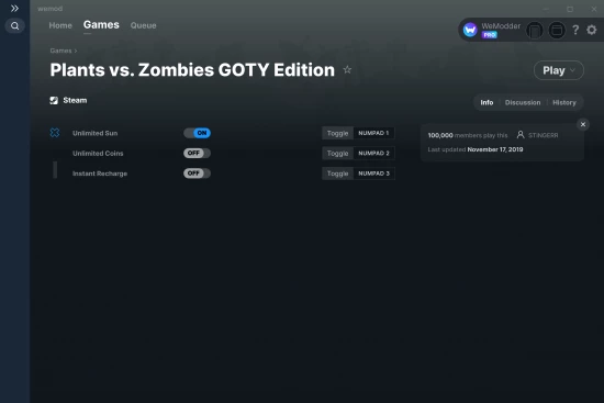 Plants vs. Zombies GOTY Edition cheats screenshot