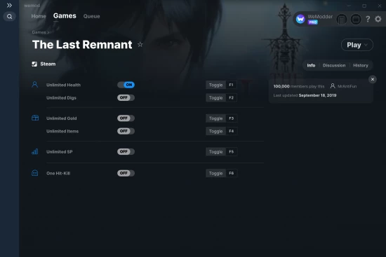 The Last Remnant cheats screenshot