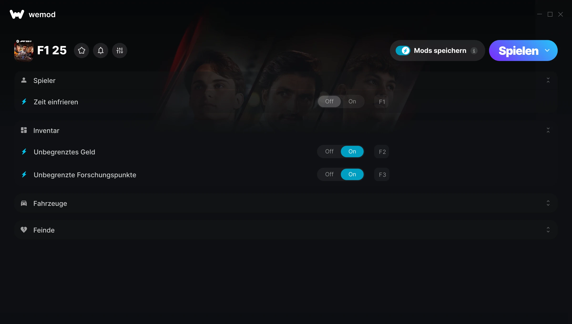 F1 25 Cheats Screenshot