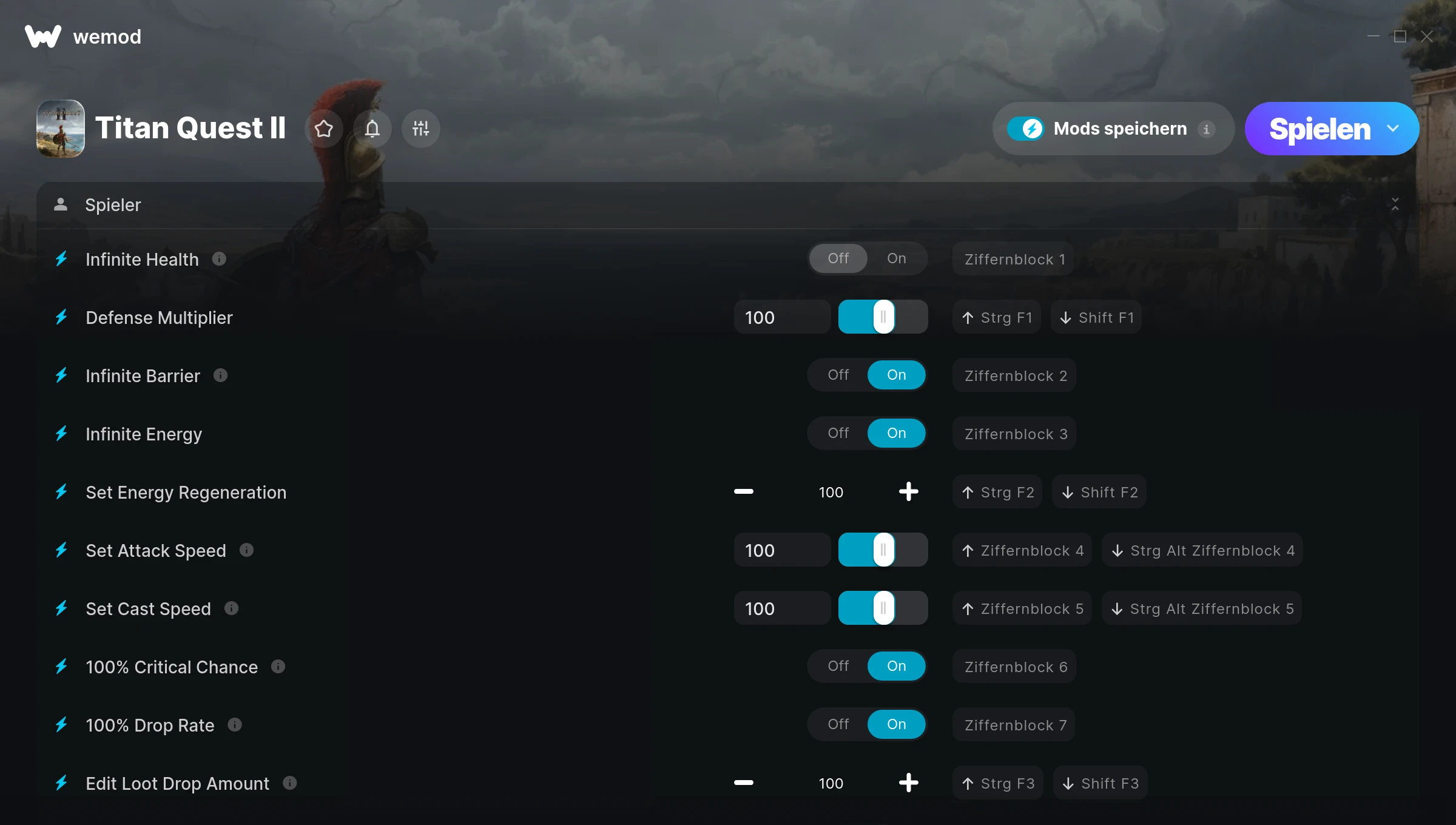 Titan Quest II Cheats Screenshot