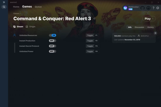 Command & Conquer: Red Alert 3 cheats screenshot