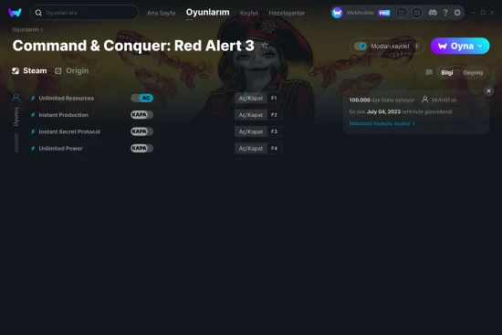 Command & Conquer: Red Alert 3 hilelerin ekran görüntüsü