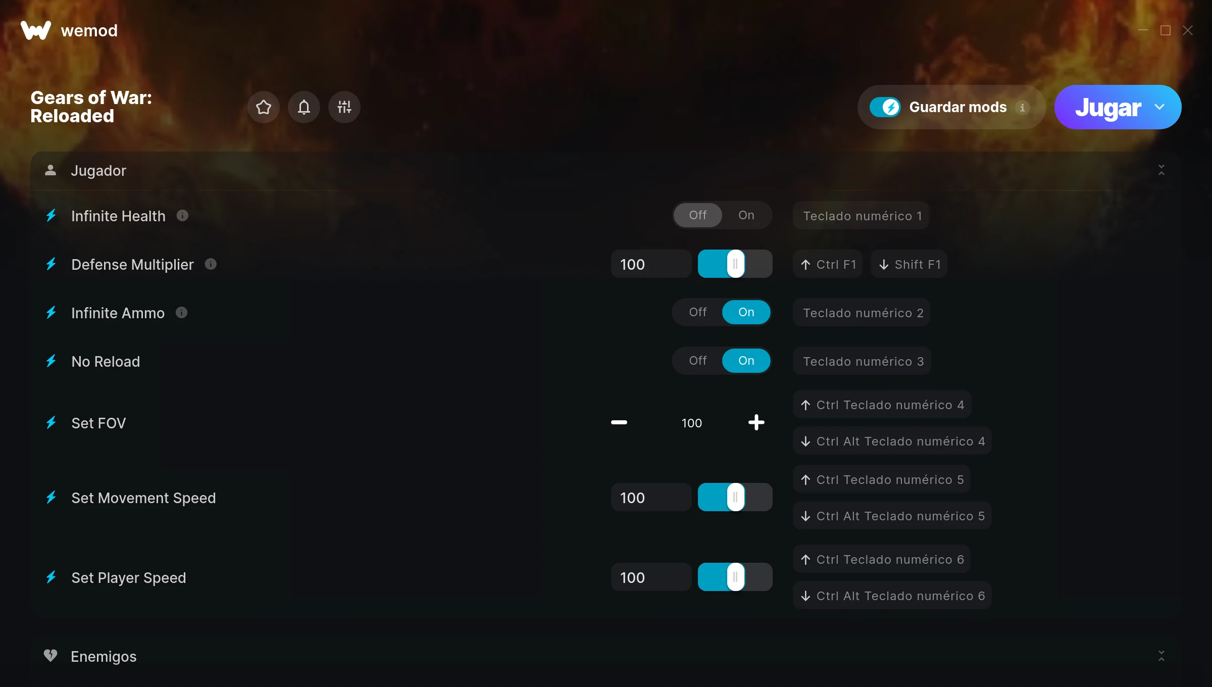 Captura de pantalla de las trampas de Gears of War: Reloaded