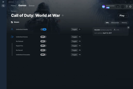 Call of Duty: World at War cheats screenshot