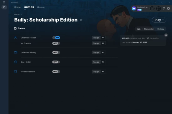 Bully: Scholarship Edition cheats screenshot