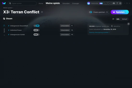 X3: Terran Conflict Cheats Screenshot