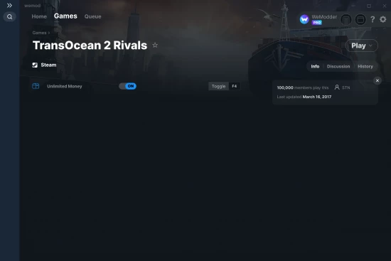 TransOcean 2 Rivals cheats screenshot