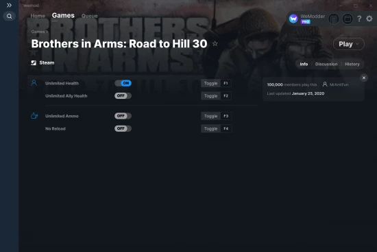 Brothers in Arms: Road to Hill 30 cheats screenshot