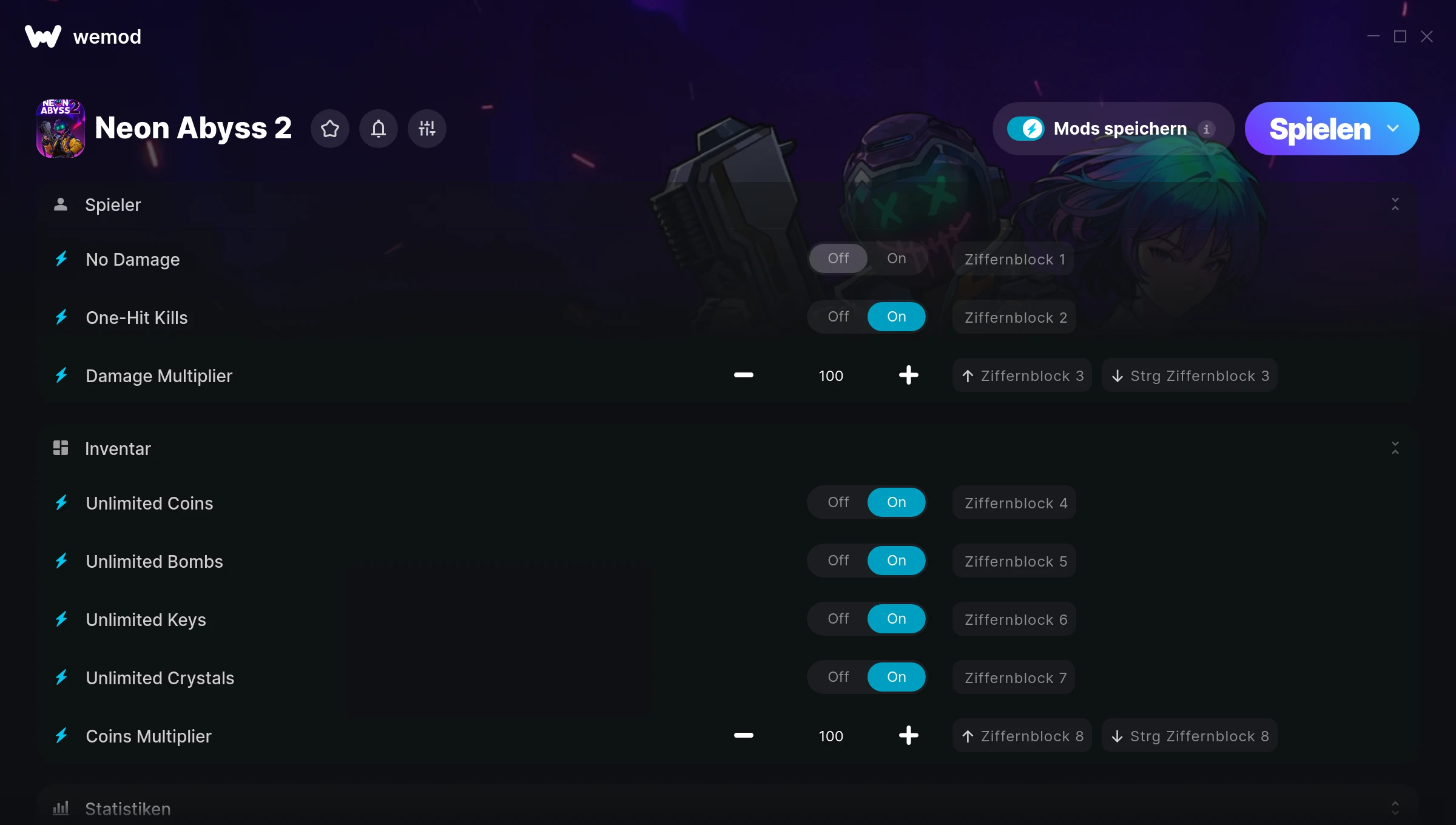 Neon Abyss 2 Cheats Screenshot