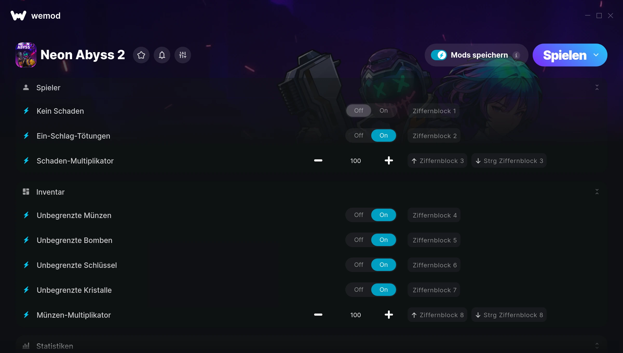 Neon Abyss 2 Cheats Screenshot