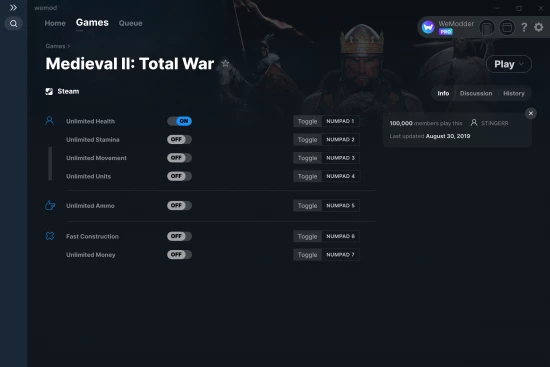 Medieval II: Total War cheats screenshot