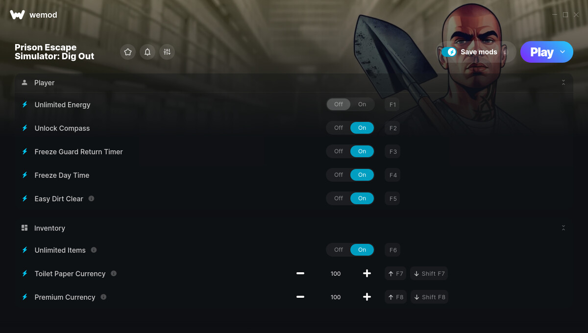 Prison Escape Simulator Dig Out Cheats and Trainer for Steam