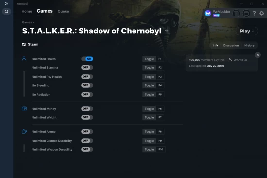 S.T.A.L.K.E.R.: Shadow of Chernobyl cheats screenshot
