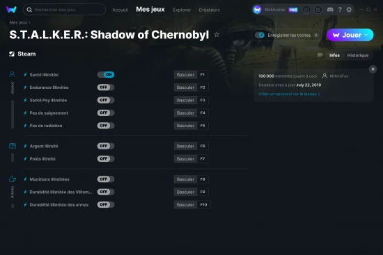 Capture d'écran de triches de S.T.A.L.K.E.R.: Shadow of Chernobyl