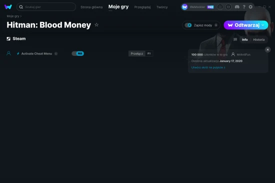 cheaty Hitman: Blood Money zrzut ekranu