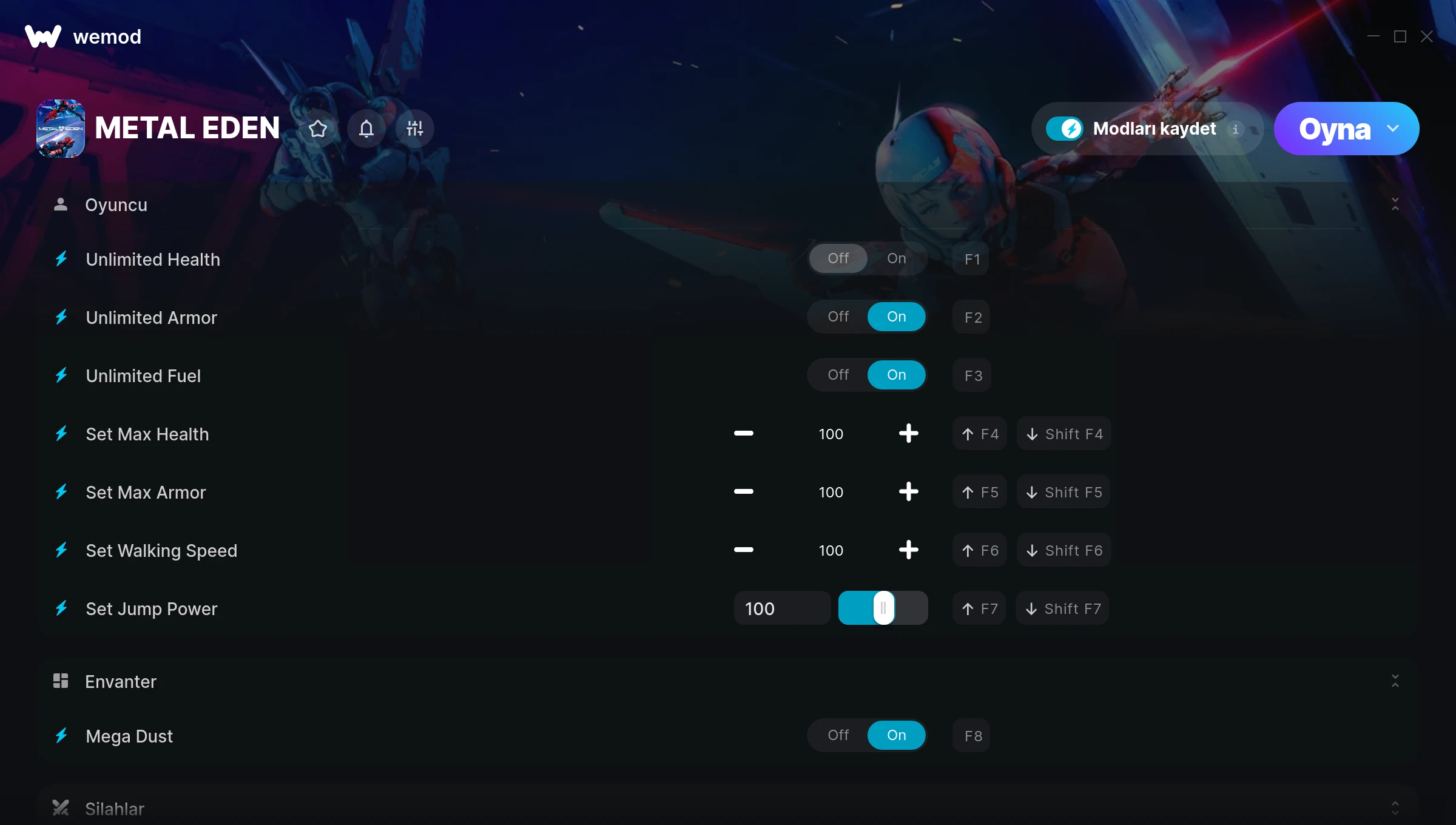 METAL EDEN hilelerinin ekran görüntüsü