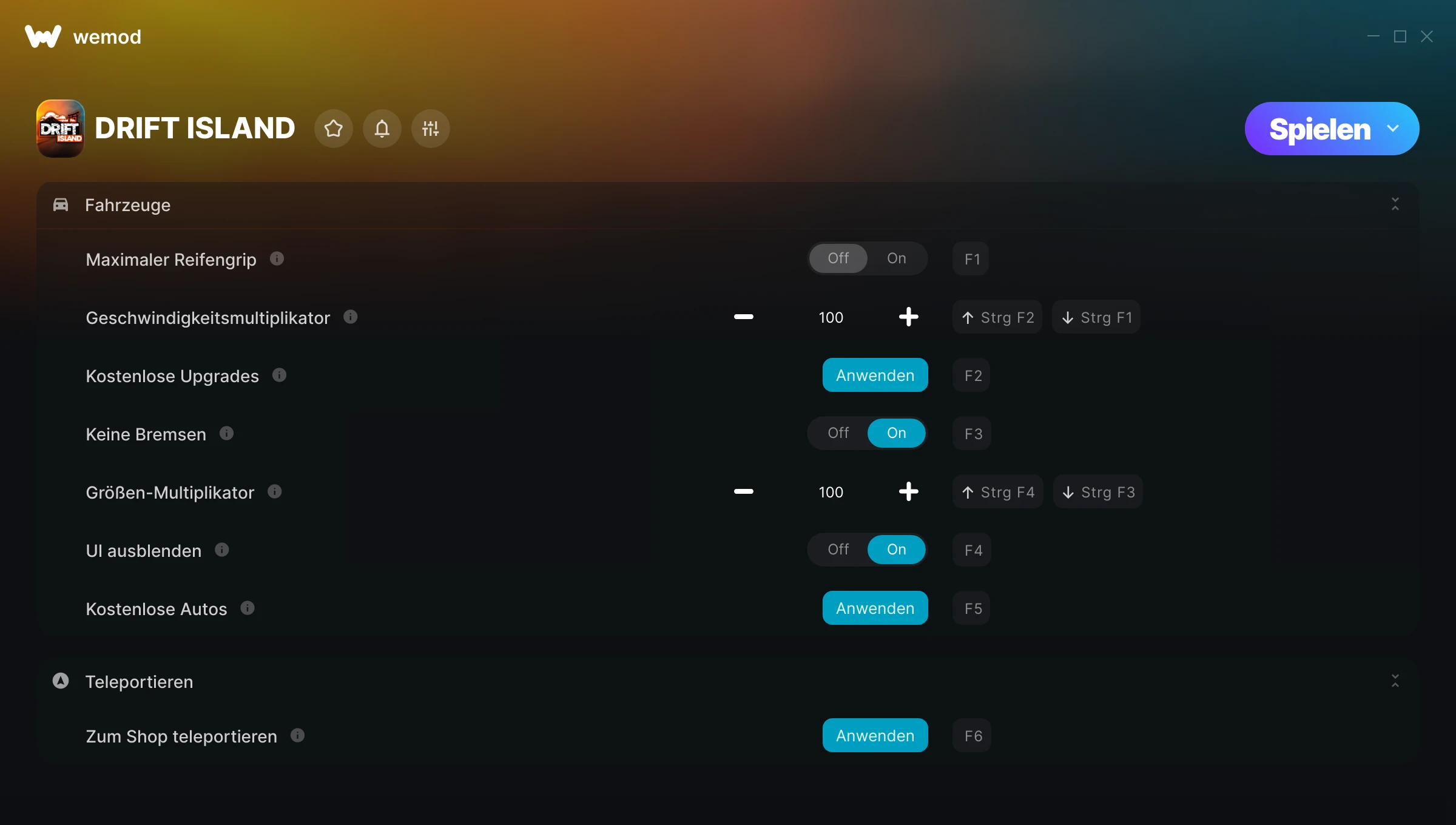 DRIFT ISLAND Cheats Screenshot
