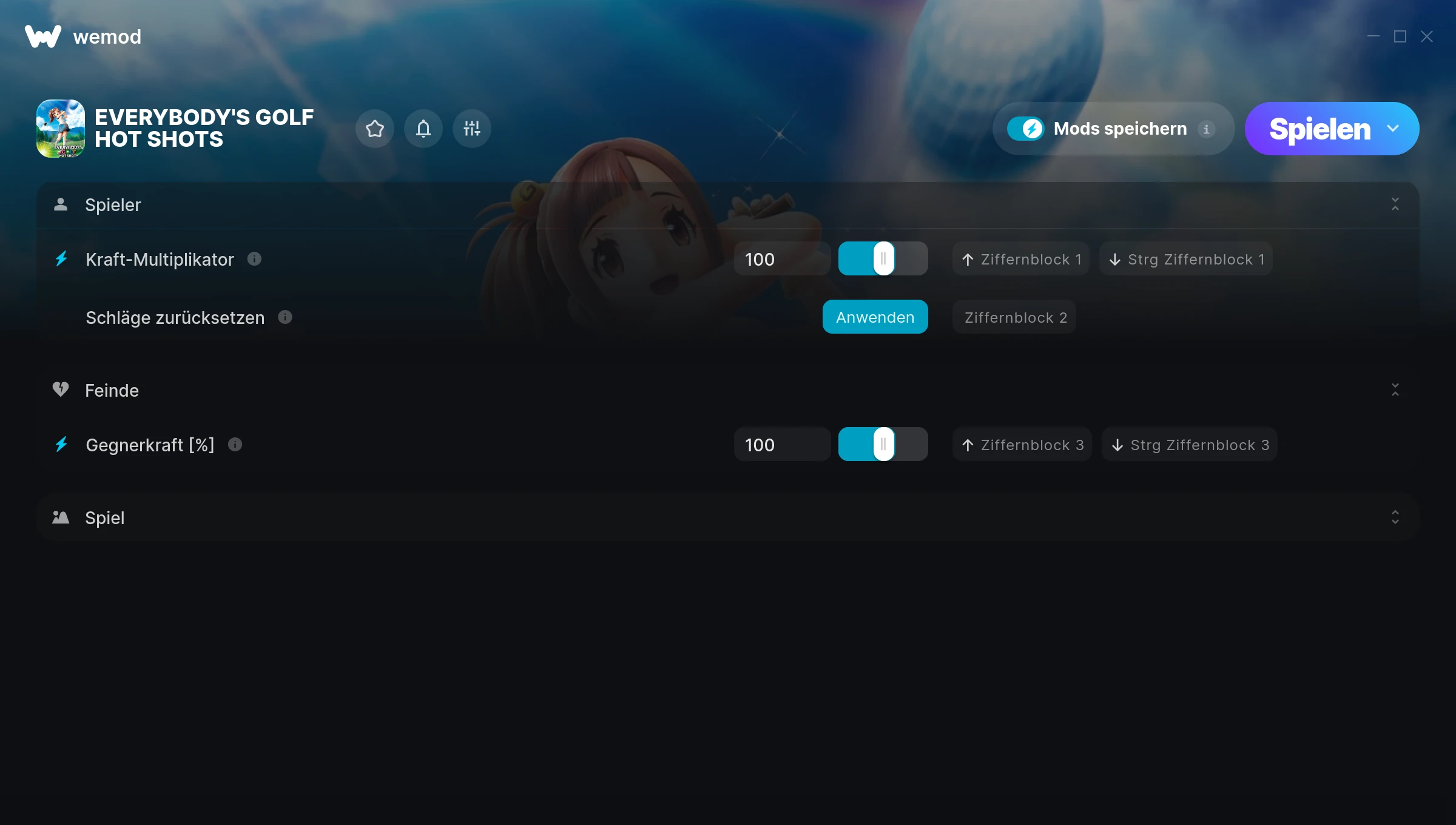 EVERYBODY'S GOLF HOT SHOTS Cheats Screenshot