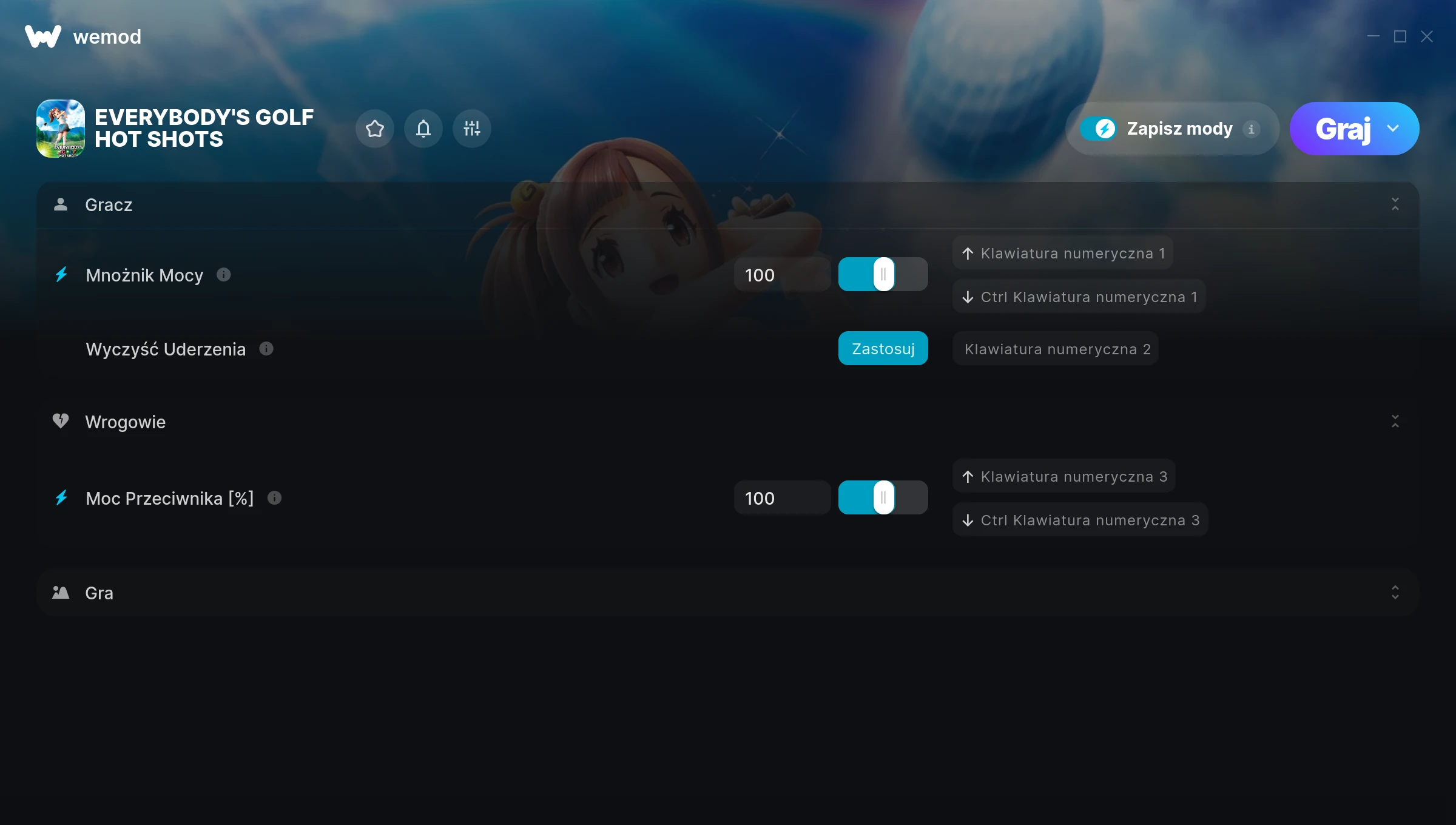 Cheaty do EVERYBODY'S GOLF HOT SHOTS – zrzut ekranu