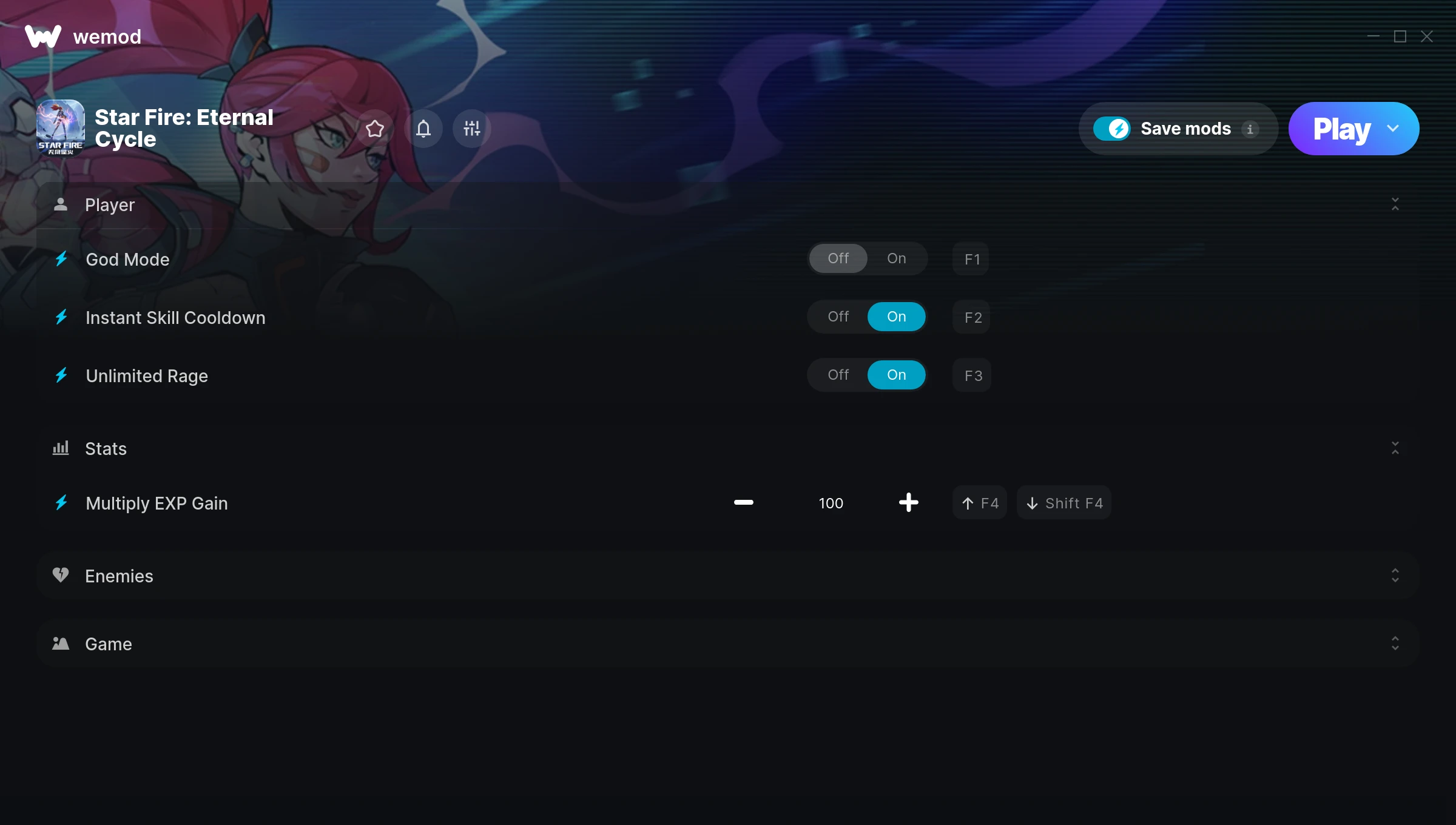 Star Fire: Eternal Cycle cheats screenshot