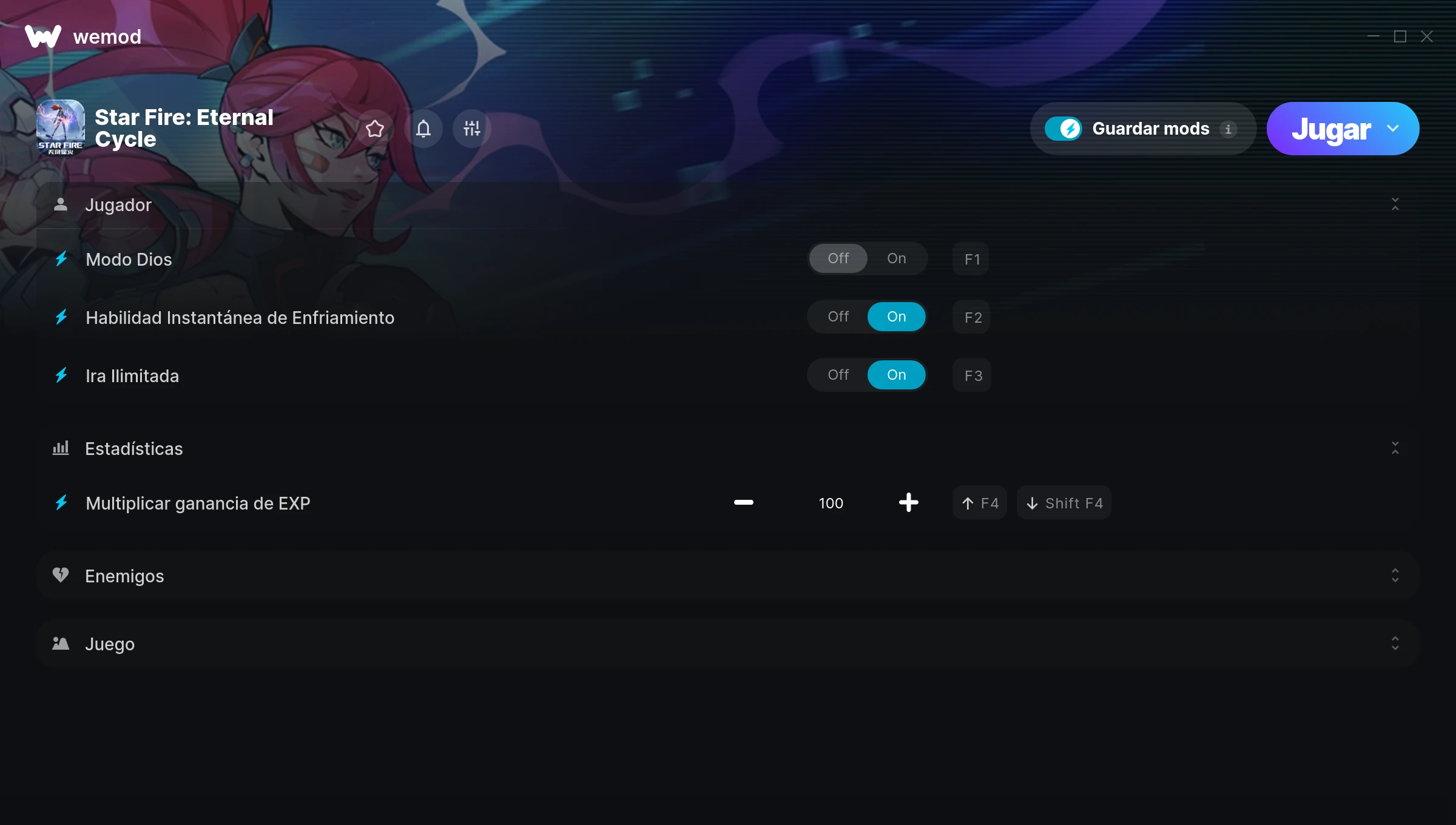 Captura de pantalla de las trampas de Star Fire: Eternal Cycle
