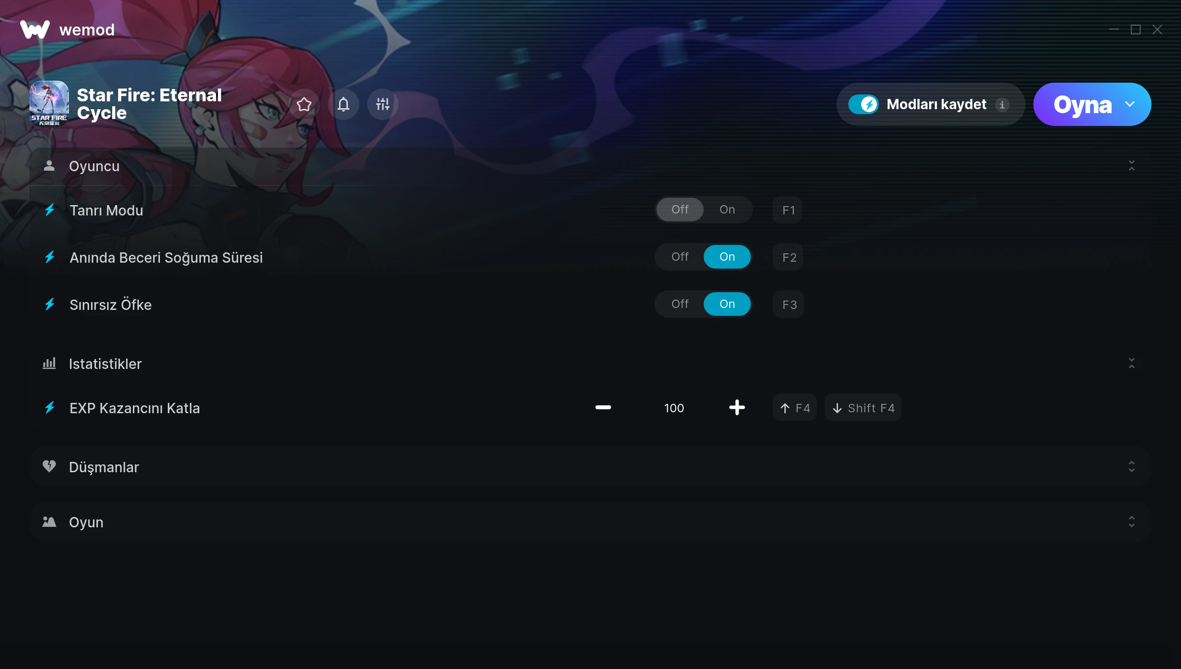 Star Fire: Eternal Cycle hilelerinin ekran görüntüsü