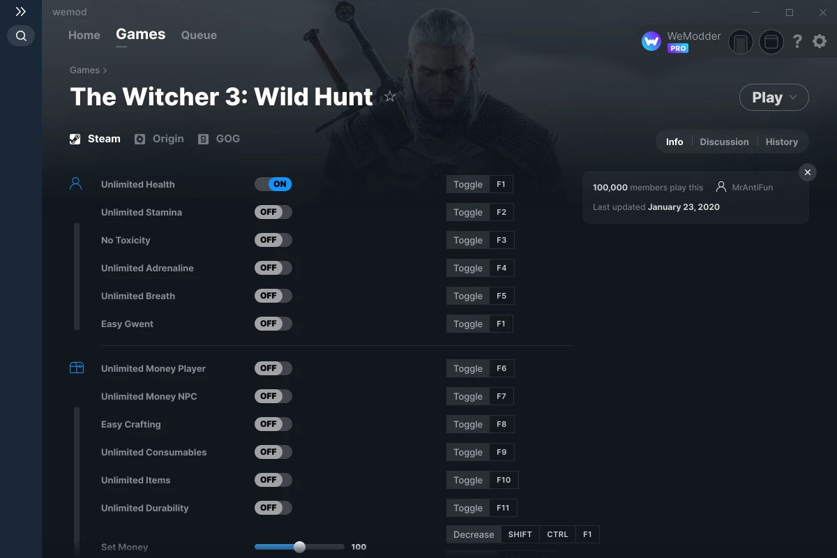 The Witcher 3 Wild Hunt Cheats And Trainers For Pc Wemod