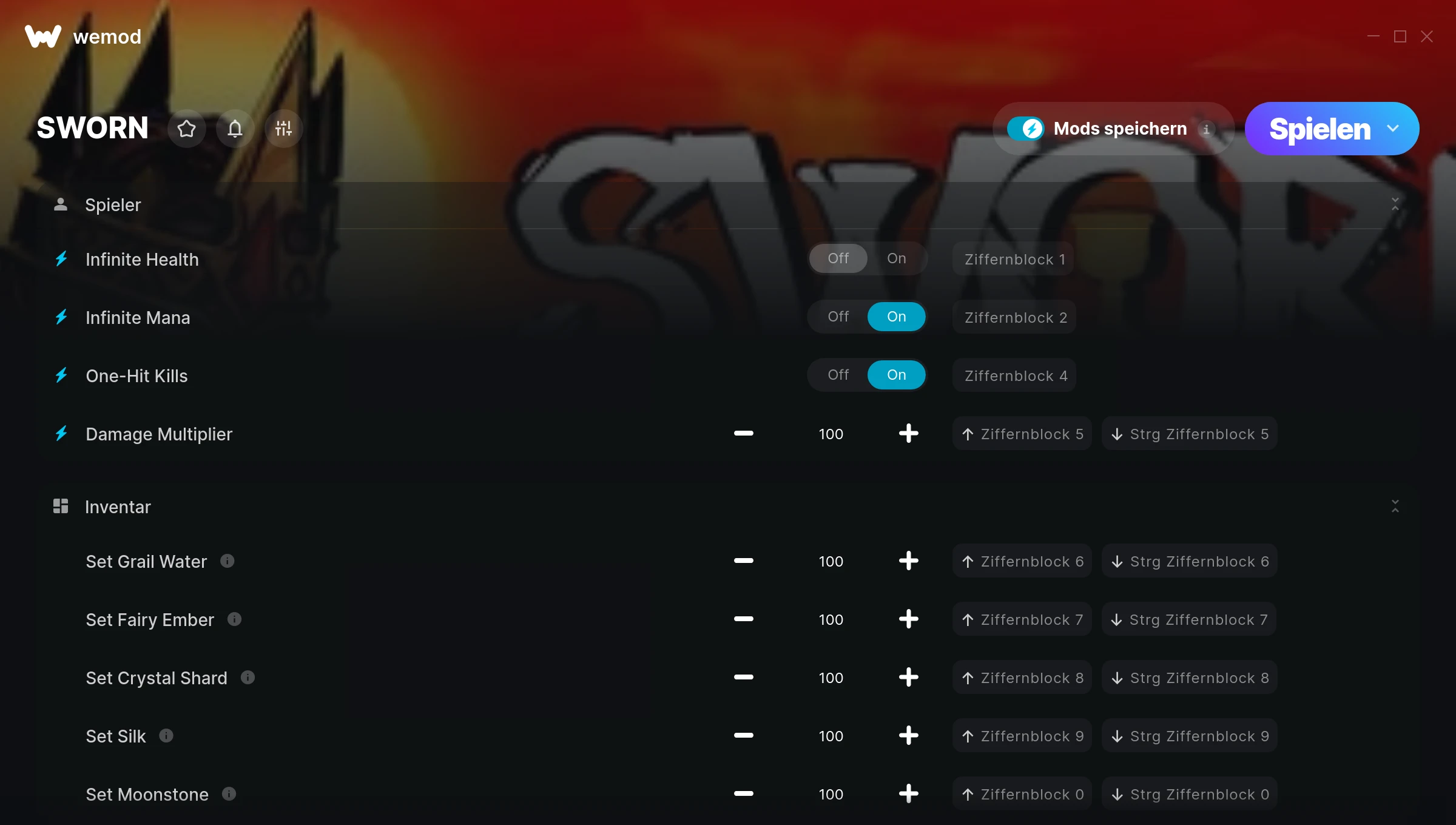 SWORN Cheats Screenshot