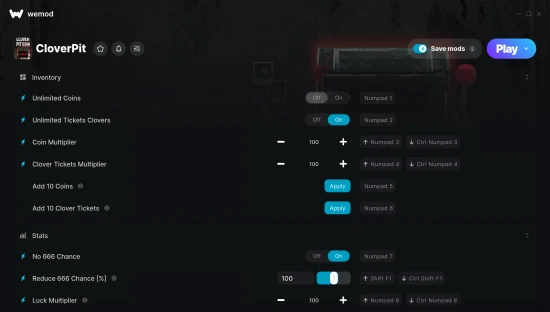 CloverPit Achievements for Steam | WeMod CloverPit Achievements for Steam | WeMod