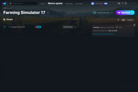 Farming Simulator 17 Cheats Screenshot